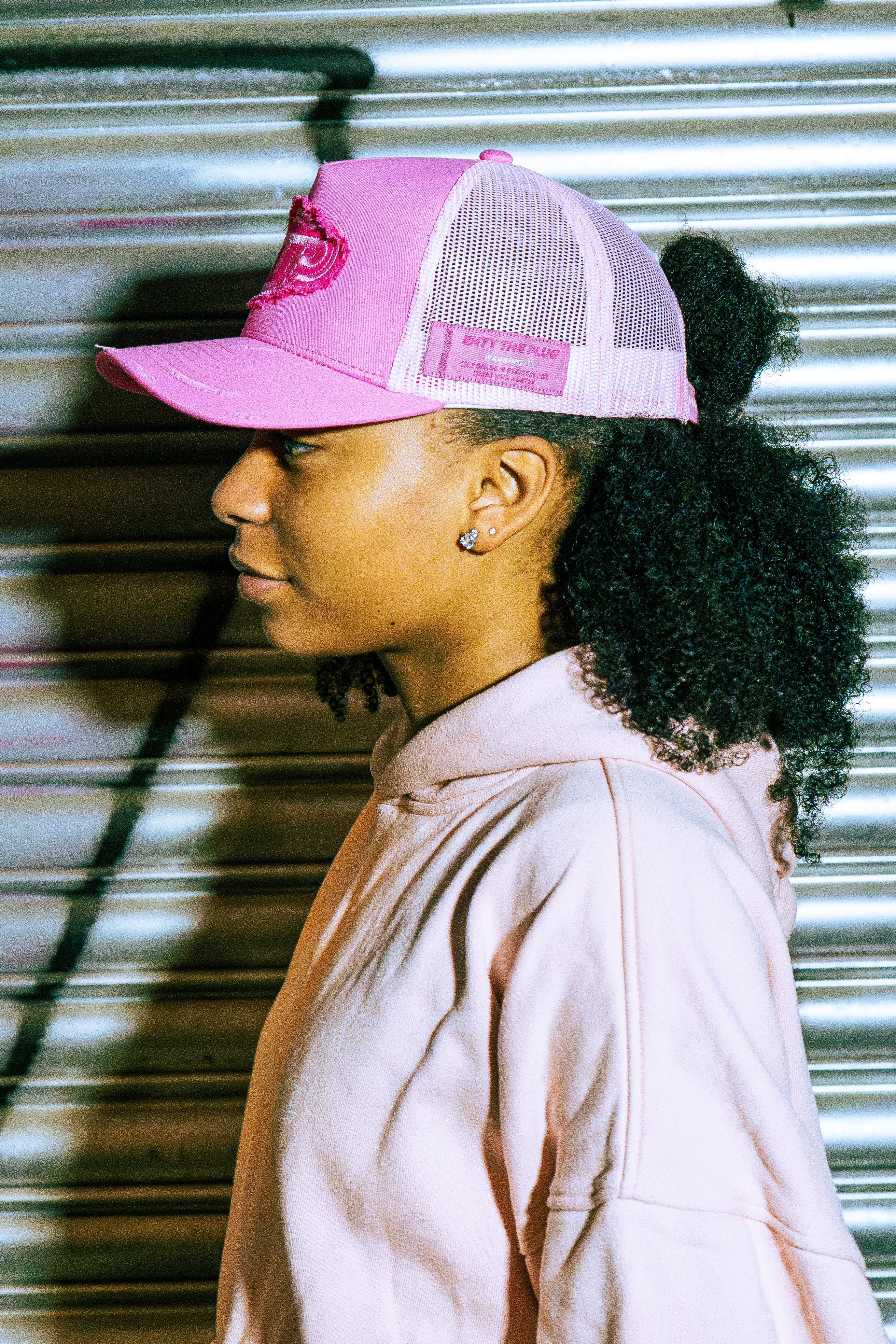 Pink trucker cap